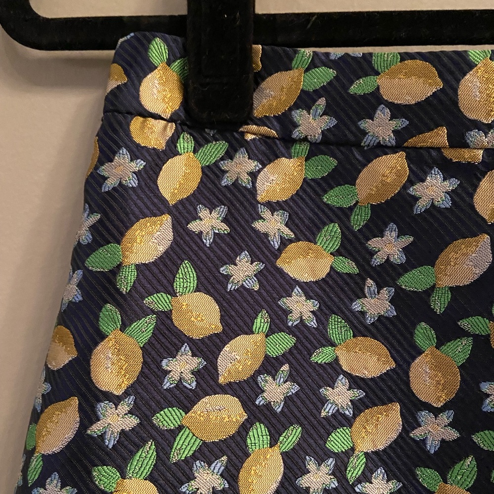 J. Crew Jacquard Lemon and Floral Trumpet Skirt, Size 4 - Picture 10 of 13